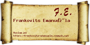 Frankovits Emanuéla névjegykártya